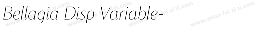 Bellagia Disp Variable字体转换